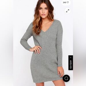 Lumiere Gray Sweater Dress Size Small